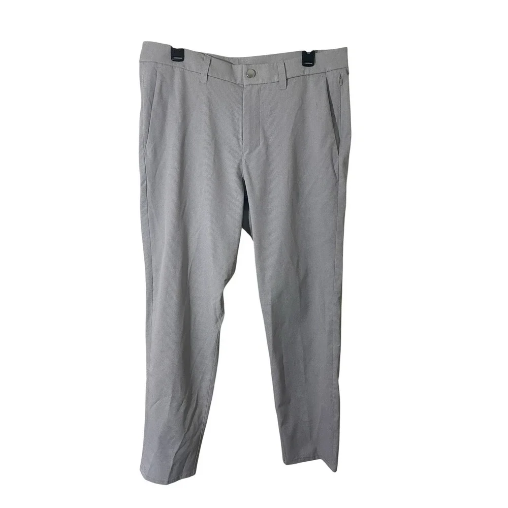Lululemon Commission Casual Ventlight Mesh Pants Mens Size 34 Light Grey